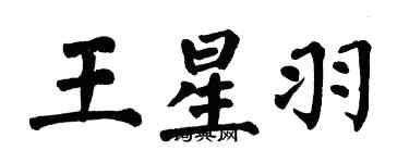 翁闓運王星羽楷書個性簽名怎么寫
