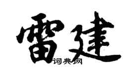 胡問遂雷建行書個性簽名怎么寫