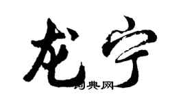 胡問遂龍寧行書個性簽名怎么寫