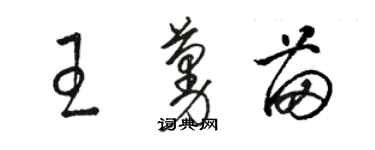 駱恆光王蔓苗草書個性簽名怎么寫