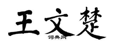 翁闓運王文楚楷書個性簽名怎么寫
