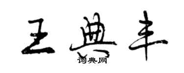 曾慶福王典豐行書個性簽名怎么寫