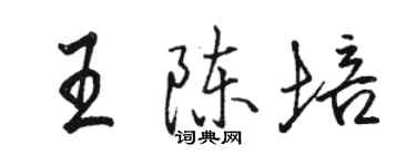駱恆光王陳培行書個性簽名怎么寫