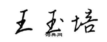 王正良王玉培行書個性簽名怎么寫