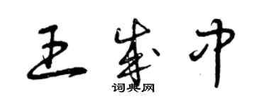 曾慶福王成中草書個性簽名怎么寫