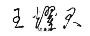 駱恆光王耀君草書個性簽名怎么寫