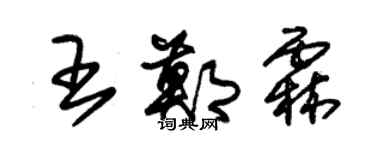 朱錫榮王鄭霖草書個性簽名怎么寫