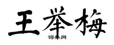 翁闓運王舉梅楷書個性簽名怎么寫