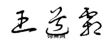 曾慶福王道霜草書個性簽名怎么寫