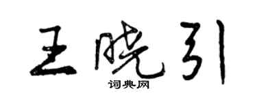 曾慶福王曉引行書個性簽名怎么寫