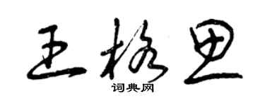 曾慶福王格思草書個性簽名怎么寫