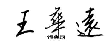 王正良王華遠行書個性簽名怎么寫