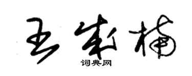 朱錫榮王成楠草書個性簽名怎么寫