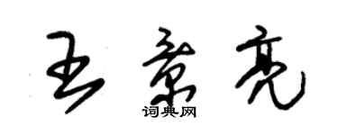 朱錫榮王景亮草書個性簽名怎么寫