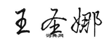 駱恆光王聖娜行書個性簽名怎么寫