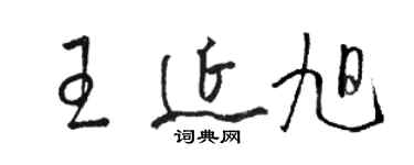 駱恆光王延旭草書個性簽名怎么寫