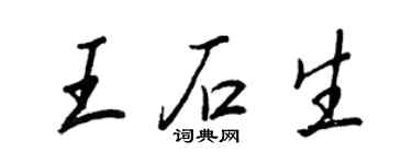 王正良王石生行書個性簽名怎么寫