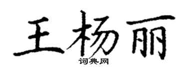 丁謙王楊麗楷書個性簽名怎么寫