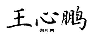 丁謙王心鵬楷書個性簽名怎么寫