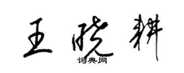 梁錦英王曉耕草書個性簽名怎么寫