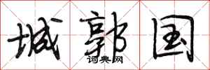 段相林城郭國行書怎么寫