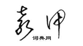 駱恆光袁甲草書個性簽名怎么寫