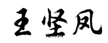 胡問遂王堅鳳行書個性簽名怎么寫