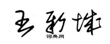朱錫榮王新城草書個性簽名怎么寫