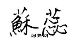 王正良蘇蕊行書個性簽名怎么寫