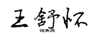 曾慶福王舒懷行書個性簽名怎么寫