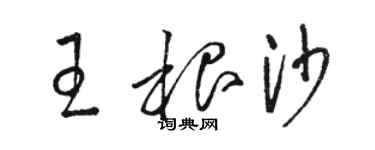 駱恆光王根沙草書個性簽名怎么寫