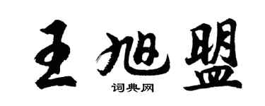 胡問遂王旭盟行書個性簽名怎么寫