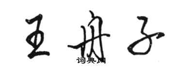 駱恆光王舟子行書個性簽名怎么寫