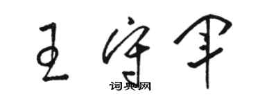 駱恆光王守軍草書個性簽名怎么寫