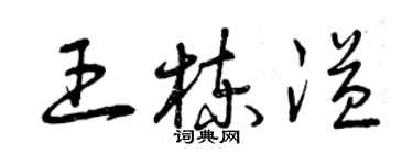 曾慶福王棟溢草書個性簽名怎么寫