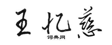 駱恆光王憶慈行書個性簽名怎么寫