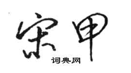 駱恆光宋甲行書個性簽名怎么寫