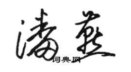 駱恆光潘燕草書個性簽名怎么寫