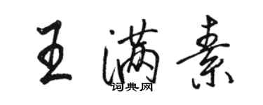 駱恆光王滿素行書個性簽名怎么寫