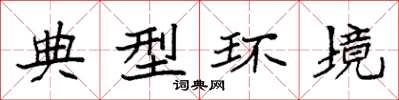 袁強典型環境楷書怎么寫