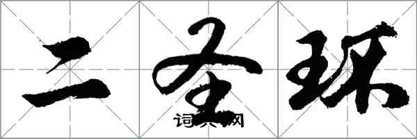 胡問遂二聖環行書怎么寫