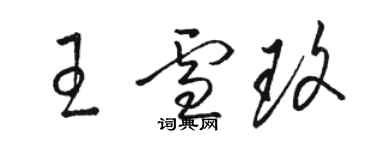 駱恆光王雪玫草書個性簽名怎么寫