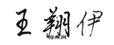 駱恆光王翔伊行書個性簽名怎么寫