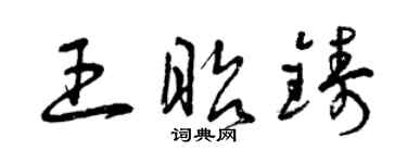 曾慶福王昭鑄草書個性簽名怎么寫
