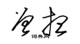 駱恆光曾想草書個性簽名怎么寫
