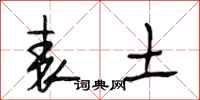 段相林表土行書怎么寫