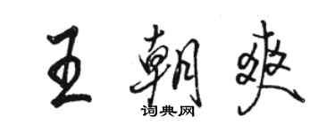 駱恆光王朝爽行書個性簽名怎么寫