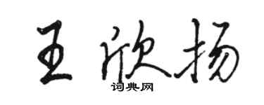 駱恆光王欣揚行書個性簽名怎么寫