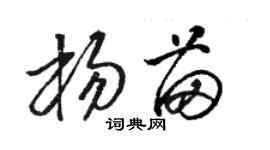 駱恆光楊苗草書個性簽名怎么寫