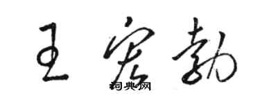 駱恆光王宏勃草書個性簽名怎么寫